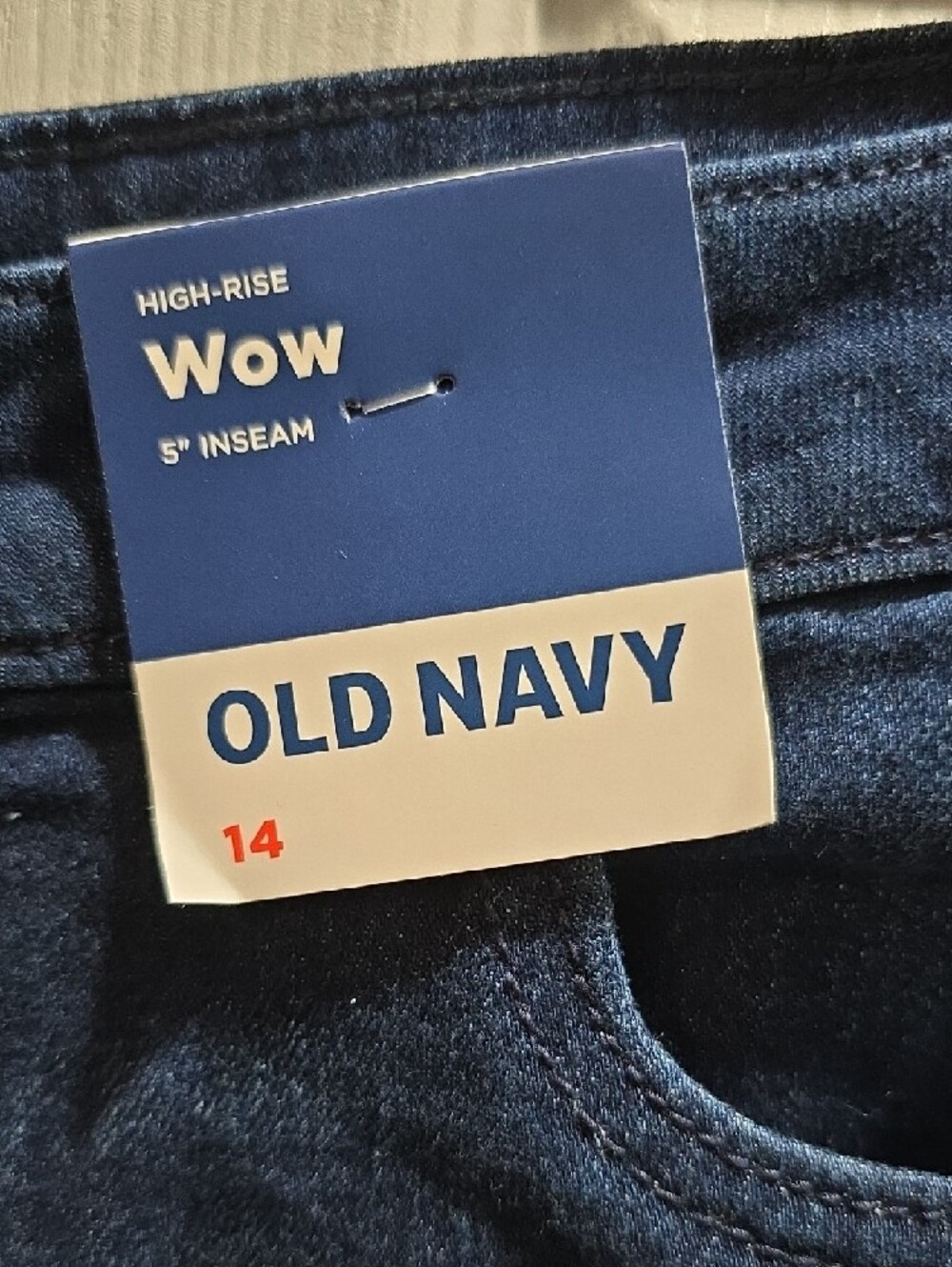 Old Navy Dark Blue Rolled-Hem Denim Shorts - Picture 3 of 5
